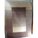 Alfombra lana pelo cortado sombras beige marron 170 x240 cm