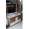 Mueble baño 123 cm ancho madera color roble y blanco